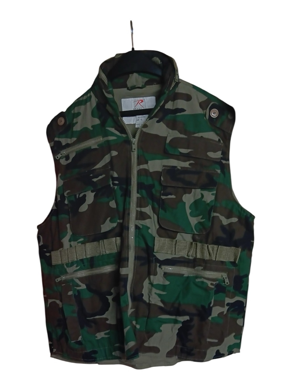 Ranger Rothco Camo Tactical Vest - Green, Brown, Black size XL